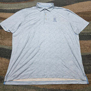 Johnny-O TPC Deere Run Golf Polo Shirt XL Blue Performance Stretch